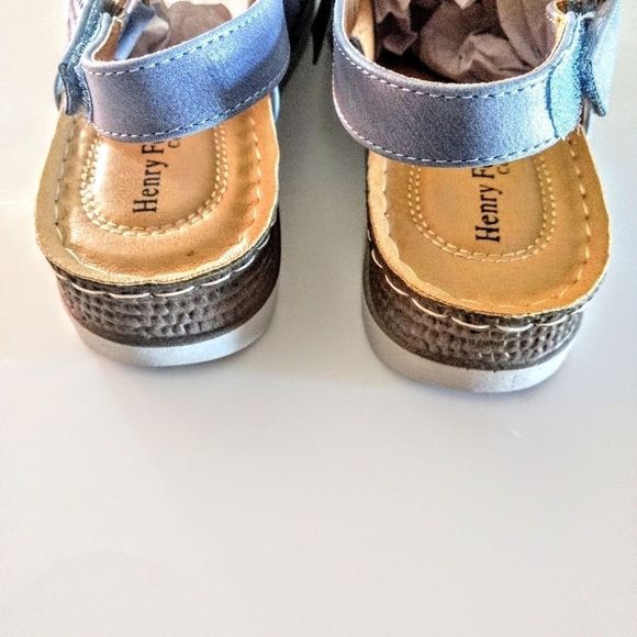 Henry Ferrera Women's Light Blue Sandals Size 9 - Picture 7 of 8